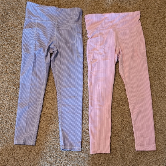 Old Navy Other - Old Navy Powersoft Go-Dry Blue and Pink Kids Leggings - Size 8